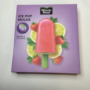 Minute Maid Ice Pop Molds Makes 6 Ice Pops Green Handle Plastic Sealed